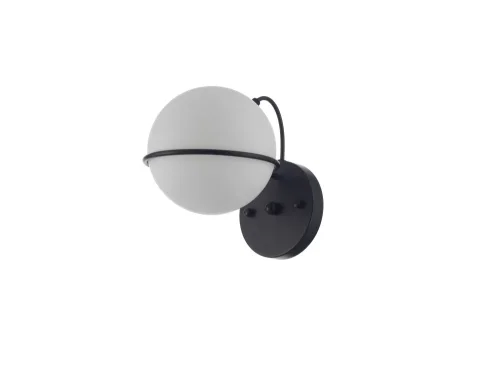 Бра Julian MR2290-1W MyFar белый на 1 лампу, основание чёрное в стиле современный шар
