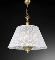 Люстра подвесная  L 8270/60 Reccagni Angelo белая на 5 ламп, основание античное бронза в стиле классический 
