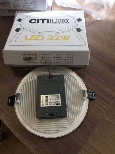 Светильник точечный LED Омега CLD50R220 Citilux белый 1 лампа, основание белое в стиле модерн  фото 5