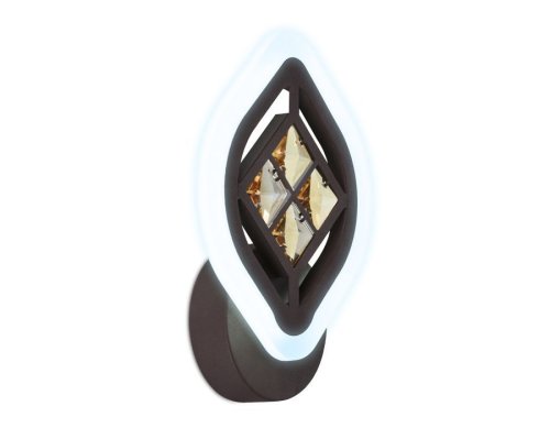 Бра LED Ice FA278 Ambrella light белый на 1 лампа, основание коричневое в стиле хай-тек современный квадраты фото 3