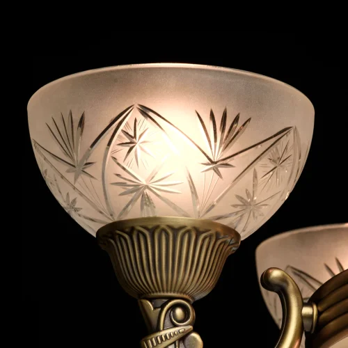 Люстра подвесная Афродита 317011708 MW-Light белая на 5 ламп, основание латунь в стиле классический  фото 10