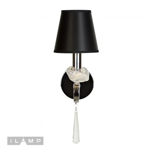 Бра Stella RM1684/1W CR iLamp чёрный на 1 лампу, основание хром в стиле современный американский 