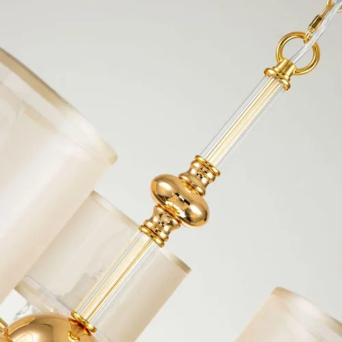 Люстра подвесная Ventus 2891-7P Favourite янтарная на 7 ламп, основание золотое в стиле классический  фото 4