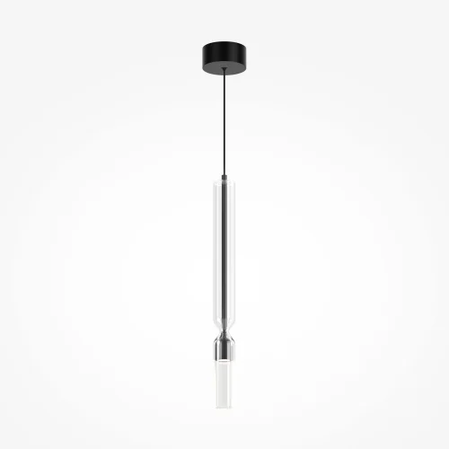Светильник подвесной LED MOD469PL-L3B3K Peg Maytoni прозрачный на 1 лампу, основание чёрное в стиле современный минимализм фото 4
