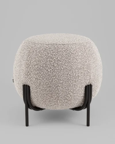 Пуф Флик new ткань букле серо-бежевый УТ000040000 Stool Group на 1 , основание в стиле современный фото 5