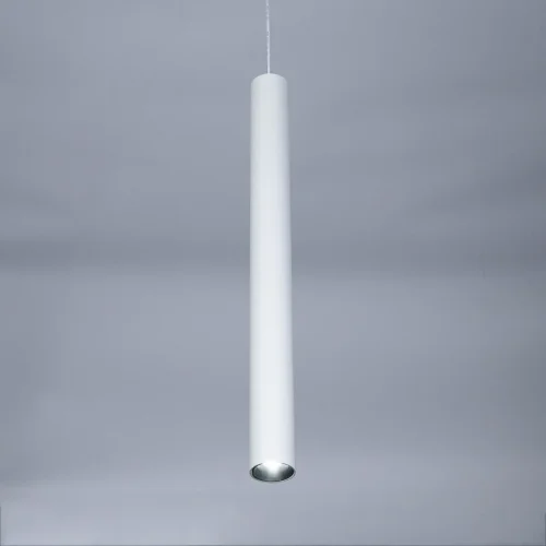 Светильник подвесной LED Тубус CL01PBL070N Citilux белый 1 лампа, основание белое в стиле хай-тек современный трубочки фото 3