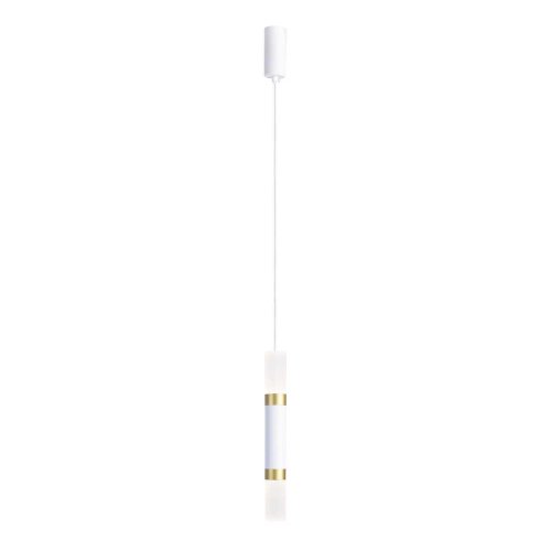 Светильник подвесной LED Doppelt 4117-1P Favourite белый 1 лампа, основание белое в стиле современный трубочки