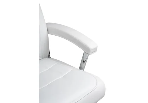 Компьютерное кресло Class white 15255 Woodville, белый/искусственная кожа, ножки/металл/хром, размеры - *1540***650*730 фото 7