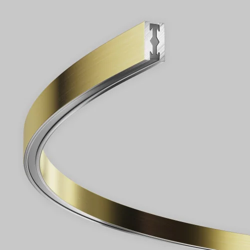 Шинопровод круглый из полукругов 1200мм Flarity латунь TRX154-2SR-D1200-BS Maytoni латунь в стиле хай-тек современный для светильников серии Magnetic trаck system Flarity flarity магнитная фото 2