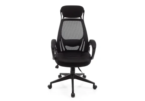 Компьютерное кресло Burgos черное 1715 Woodville, чёрный/сетка, ножки/пластик/чёрный, размеры - *1290***690*690 фото 3