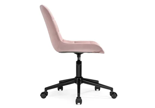 Компьютерное кресло Честер розовый / черный 489818 Woodville, розовый/велюр, ножки/металл/чёрный, размеры - ****500*600 фото 4