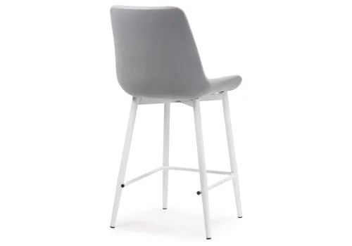 Полубарный стул Алст К светло-серый / белый 502125 Woodville, серый/велюр, ножки/металл/белый, размеры - ****500*560 фото 4