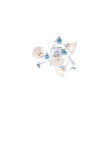 Люстра потолочная Fiori di rose 112.3.1 Lucia Tucci белая на 4 лампы, основание белое в стиле прованс флористика Люстра потолочная Fiori di rose 112.3.1 Lucia Tucci белая на 4 лампы, основание белое в стиле прованс флористика