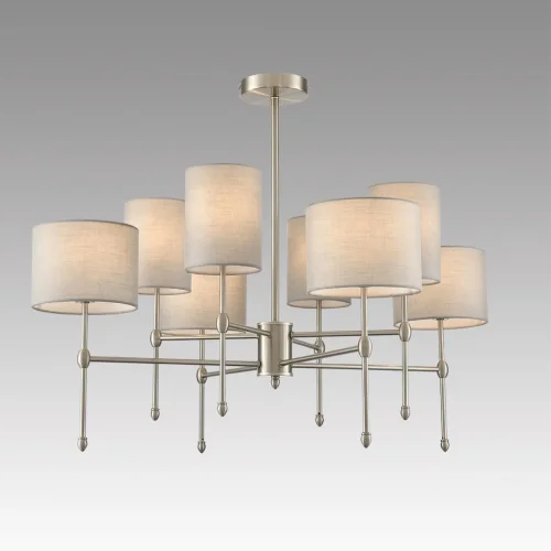 Люстра на штанге Latti 8262/8C Lumion серая на 8 ламп, основание хром в стиле классический фото 7
