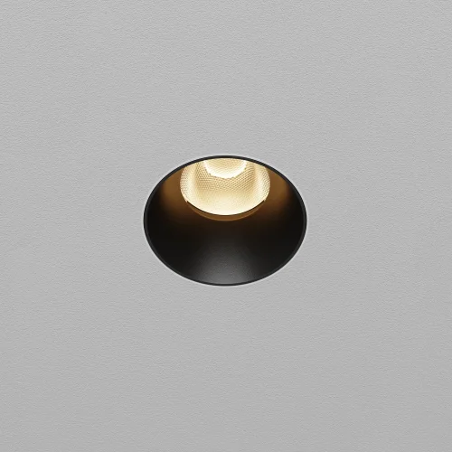 Светильник точечный LED Dip DL124-10W-3K-TRS-B Maytoni чёрный на 1 лампу, основание чёрное в стиле современный хай-тек круглый для затирки фото 5