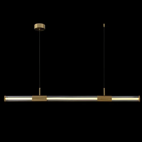 Светильник подвесной LED LINEUP SP24W LED BRASS Crystal Lux янтарный на 1 лампу, основание латунь в стиле современный линейный фото 5