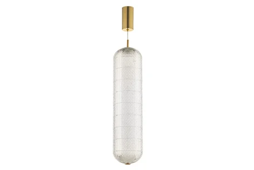 Светильник подвесной LED Candels L 1.P2 G Arti Lampadari прозрачный на 1 лампу, основание золотое в стиле современный Светильник подвесной LED Candels L 1.P2 G Arti Lampadari прозрачный на 1 лампу, основание золотое в стиле современный