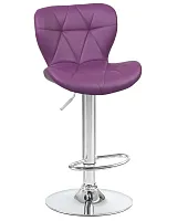 Стул барный 5022-LM BARNY,  цвет сиденья фиолетовый, цвет основания хром Dobrin, фиолетовый/экокожа, ножки/металл/хром, размеры - 890*1100***460*540