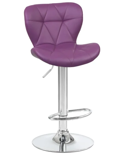 Стул барный 5022-LM BARNY,  цвет сиденья фиолетовый, цвет основания хром Dobrin, фиолетовый/экокожа, ножки/металл/хром, размеры - 890*1100***460*540