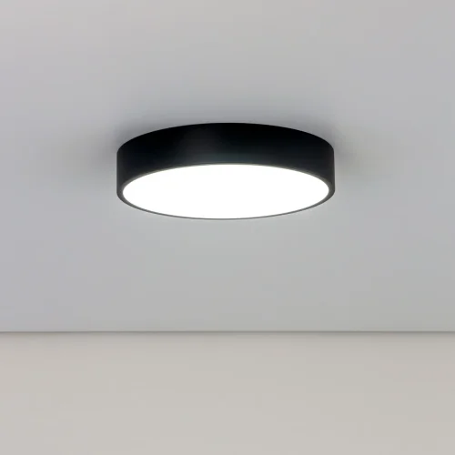 Светильник потолочный LED Купер CL72424V1 Citilux белый 1 лампа, основание чёрное в стиле современный хай-тек минимализм  фото 4