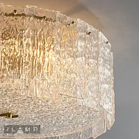Люстра потолочная Manhattan C6315-D600 BR iLamp прозрачная на 6 ламп, основание латунь в стиле классический 