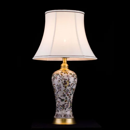 Настольная лампа Harrods T933.1 Lucia Tucci бежевая 1 лампа, основание разноцветное керамика металл в стиле классический  фото 2