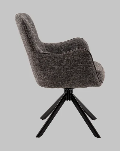 Стул обеденный Eima,  тёмно-серый УТ000040784 Stool Group, тёмно-серый/рогожка, ножки/металл/чёрный, размеры - *860**** фото 4