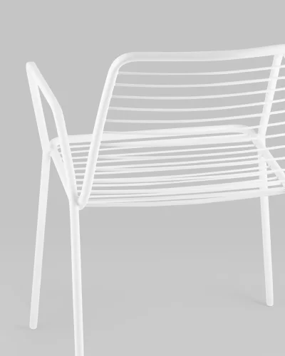 Стул с подлокотниками Дели металл белый УТ000039264 Stool Group, /, ножки//, размеры - *805***605*595 фото 5