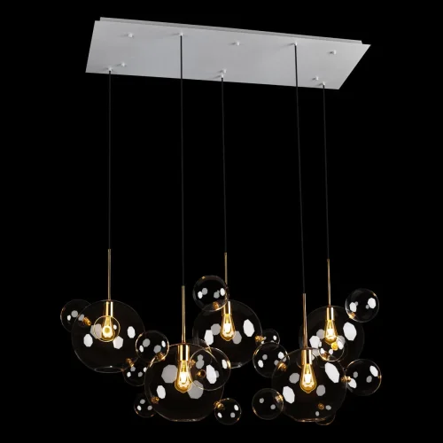Светильник подвесной Bolle 2034-S5 LOFT IT прозрачный на 5 ламп, основание белое в стиле современный каскад фото 4