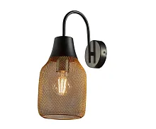 Бра Adalina V11832-1W Moderli золотой на 1 лампу, основание чёрное в стиле современный лофт 
