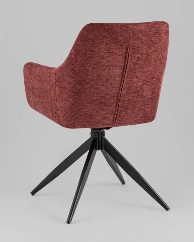 Стул обеденный Enid, винно-красный УТ000039275 Stool Group, красный винный/рогожка, ножки/металл/чёрный, размеры - ***** фото 5