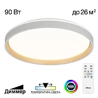 Светильник потолочный LED с пультом Enzo CL753510G Citilux белый на 1 лампу, основание белое в стиле современный с пультом