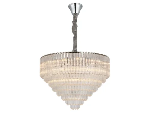 Люстра подвесная 8908+17/C Newport прозрачная на 25 ламп, основание никель в стиле классический современный американский 