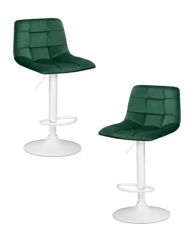 Стул барный набор 2 шт. SET-2 5017_WhiteBase-LM TAILOR WHITE, цвет сиденья зеленый велюр (MJ9-88), цвет основания белый Dobrin, /велюр, ножки/металл/белый, размеры - 920*1130***470*490 Стул барный набор 2 шт. SET-2 5017_WhiteBase-LM TAILOR WHITE, цвет сиденья зеленый велюр (MJ9-88), цвет основания белый Dobrin, /велюр, ножки/металл/белый, размеры - 920*1130***470*490