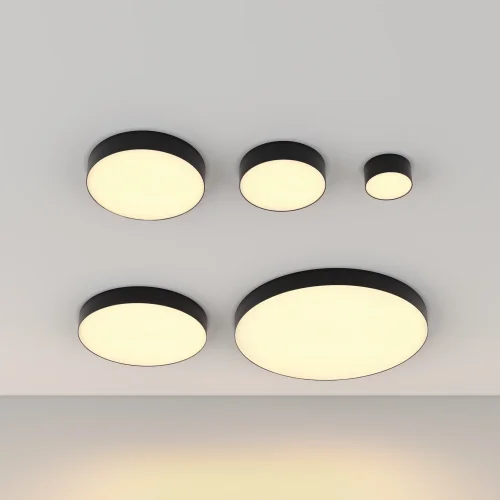 Светильник потолочный LED Zon C032CL-45W2.7K-RD-B Maytoni белый на 1 лампу, основание чёрное в стиле современный хай-тек круглый фото 7