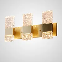 Настенный светильник ARIMO WALL L3 209151-23 ImperiumLoft прозрачный на 3 лампы, основание чёрное в стиле современный 