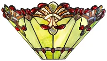 Бра Тиффани 863-821-01 Velante разноцветный 1 лампа, основание бронзовое коричневое в стиле тиффани орнамент