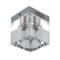Светильник точечный ALTA QUBE 104010 Lightstar прозрачный 1 лампа, основание хром в стиле хай-тек 