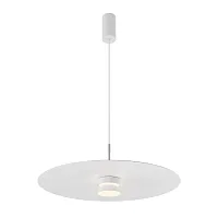 Светильник подвесной LED Platte MOD352PL-L10W3K1 Maytoni белый на 1 лампу, основание белое в стиле современный хай-тек 