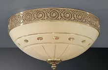 Люстра потолочная  PL 7104/3 Reccagni Angelo бежевая на 3 лампы, основание золотое в стиле классический 