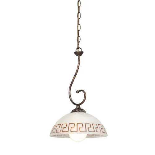 Светильник подвесной V3322/1S Vitaluce белый на 1 лампу, основание коричневое в стиле классический Светильник подвесной V3322/1S Vitaluce белый на 1 лампу, основание коричневое в стиле классический