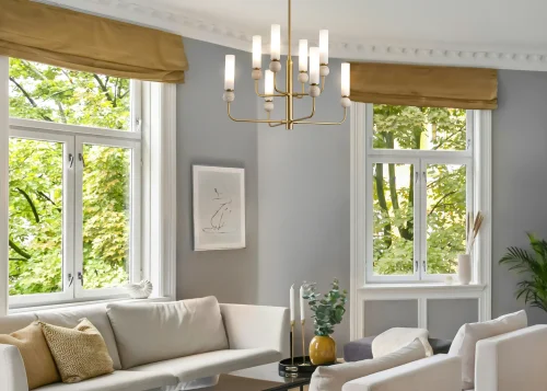 Бра Sunspot FR5482WL-01BS Freya белый на 1 лампу, основание латунь в стиле современный фото 3 Бра Sunspot FR5482WL-01BS Freya белый на 1 лампу, основание латунь в стиле современный фото 3