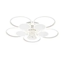 Люстра потолочная LED с пультом Aurora 10228/10LED Escada белая на 1 лампу, основание белое в стиле хай-тек с пультом кольца