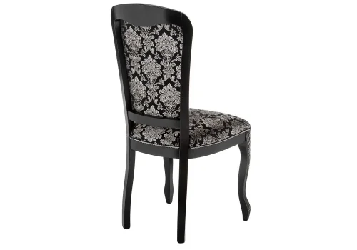 Деревянный стул Клето патина серебро / черный 309305 Woodville, чёрный/ткань, ножки/массив бука дерево/чёрный, размеры - ****500*540 фото 4