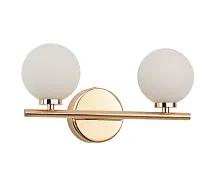 Бра Сида 07504-2,37 Kink Light белый 2 лампы, основание золотое в стиле модерн молекула шар