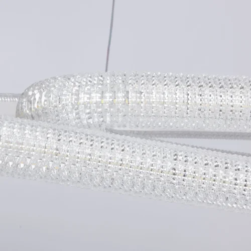 Люстра подвесная LED с пультом Оскар 510015501 DeMarkt белая на 1 лампа, основание белое в стиле современный хай-тек кольца с пультом фото 11