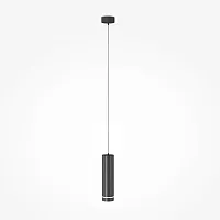 Светильник подвесной LED Orlo P085PL-12W3K-B Maytoni чёрный на 1 лампу, основание чёрное в стиле современный хай-тек трубочки