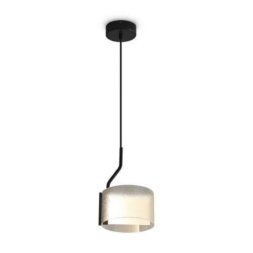 Светильник подвесной LED Ice FR5541PL-L5B Freya прозрачный на 1 лампу, основание чёрное в стиле современный фото 2