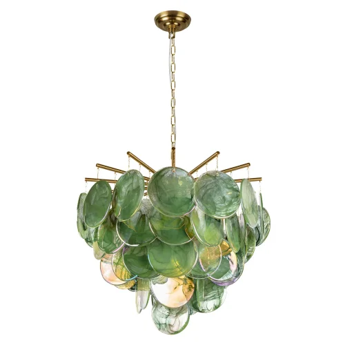 Люстра подвесная Лолли / Lolly 10492/600 Green LOFT IT зелёная на 6 ламп, основание бронзовое в стиле современный Люстра подвесная Лолли / Lolly 10492/600 Green LOFT IT зелёная на 6 ламп, основание бронзовое в стиле современный