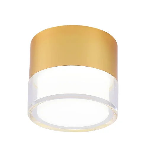Светильник накладной LED CLT 139C80 GO 4000K Crystal Lux прозрачный 1 лампа, основание золотое в стиле современный круглый фото 3
